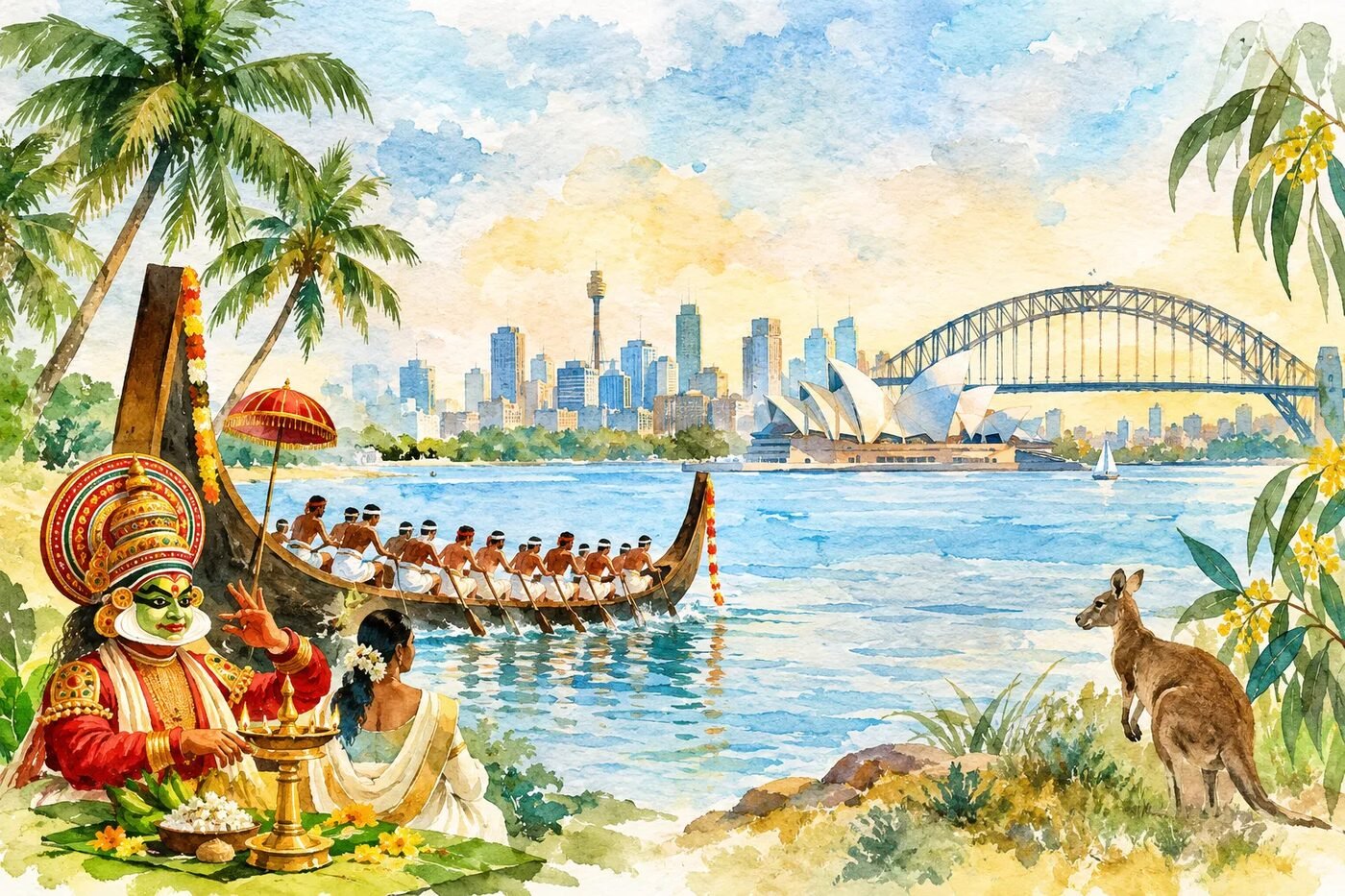Kerala culture meets Sydney Harbour
