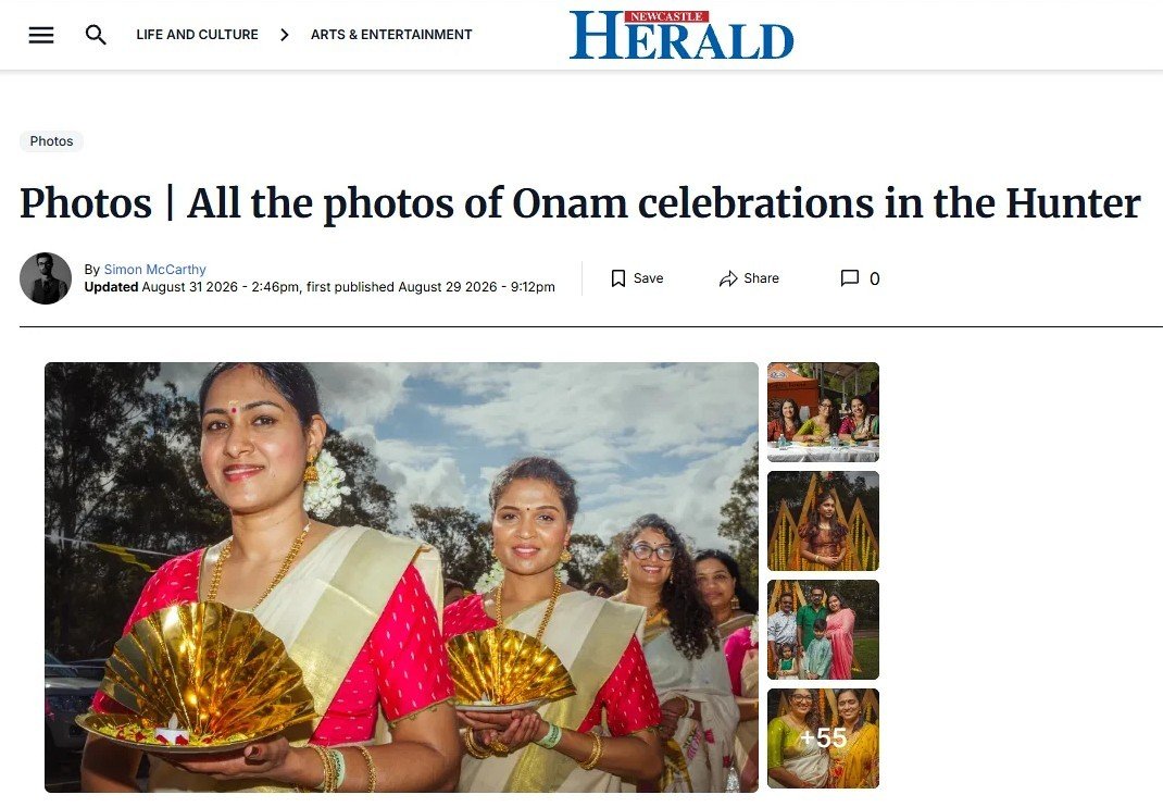 Newcastle Herald article: All the photos of Onam celebrations in the Hunter